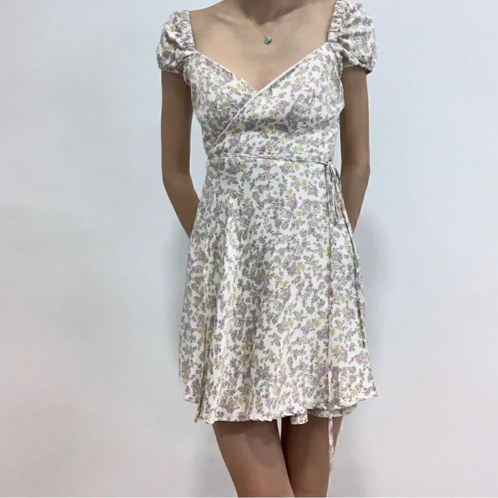 ZARA SATIN EFFECT PRINT DRESS - Picture 7 of 15